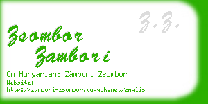 zsombor zambori business card