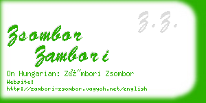 zsombor zambori business card